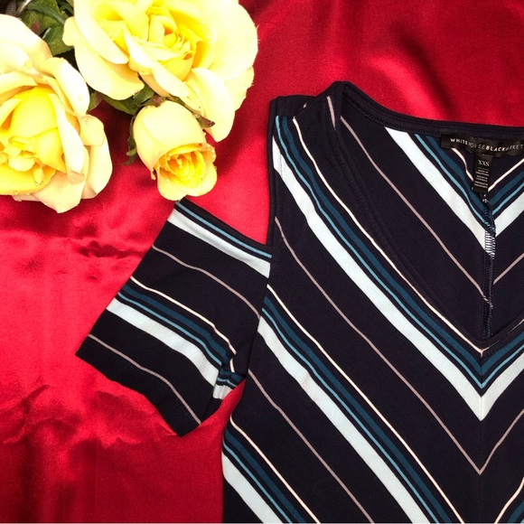 White House Black Market (WHBM) Cold Shoulder Knit Trapeze Dress - Picture 8 of 10